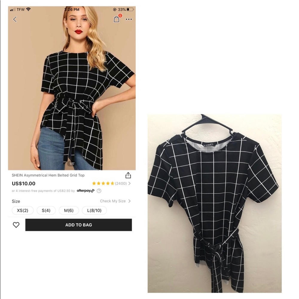 Hem belted grid top
